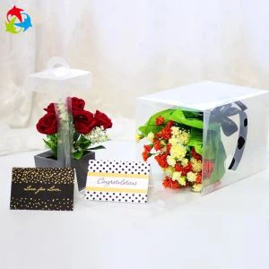 Clear Folding Plastic Flower Gift Box