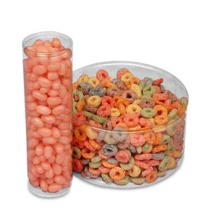 Clear Round Plastic Cylinder Containers