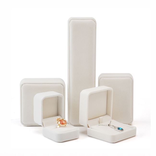 White Velvet Jewelry Box